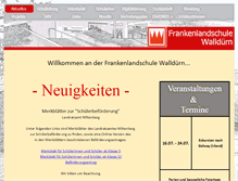 Tablet Screenshot of frankenlandschule.de